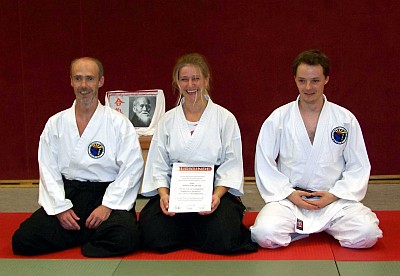 Meisterin Andrea mit ihren Pr&uuml;fungspartnern